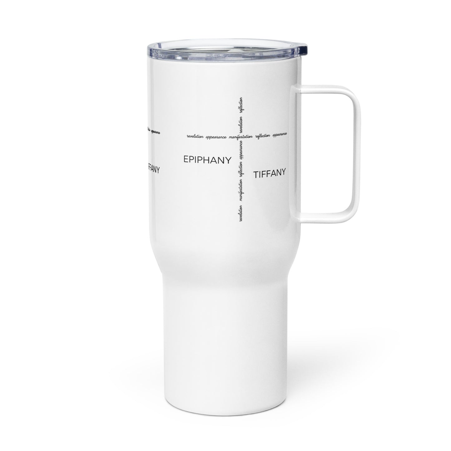 Travel mug with a handle