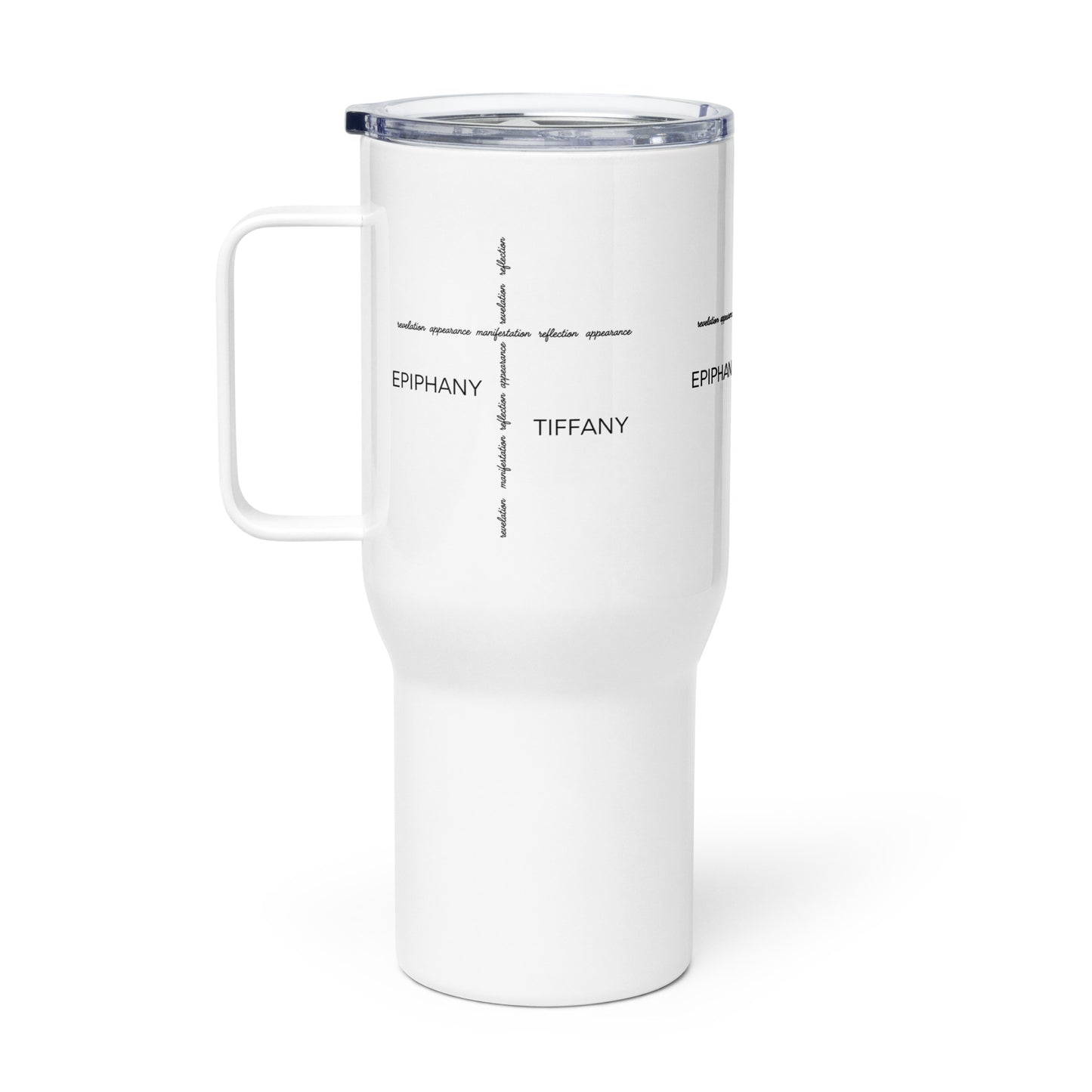 Travel mug with a handle