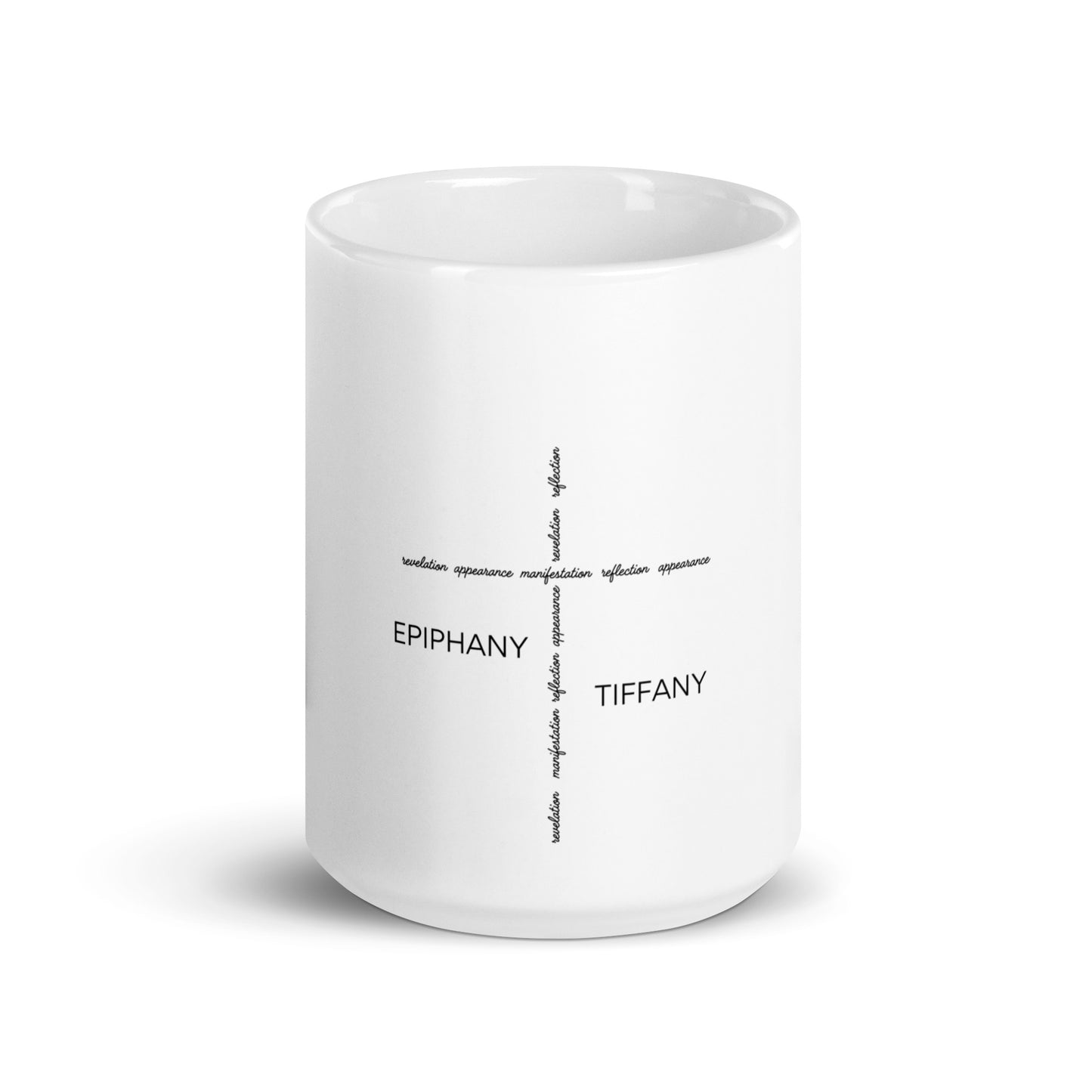 White glossy mug