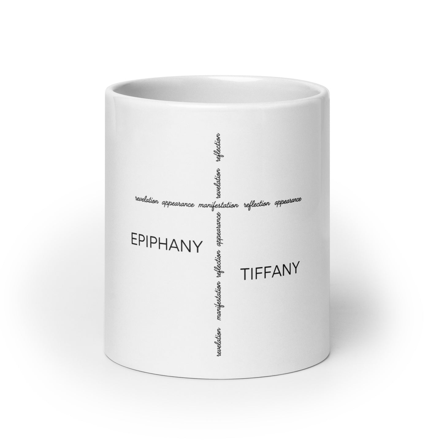 White glossy mug