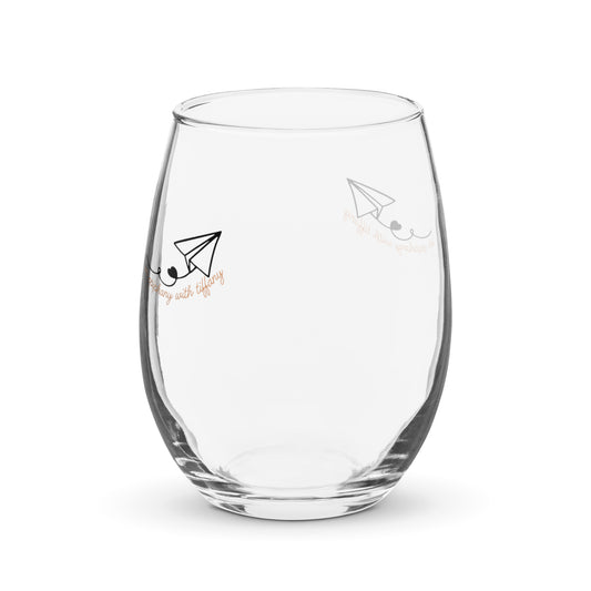 Stemless wine glass