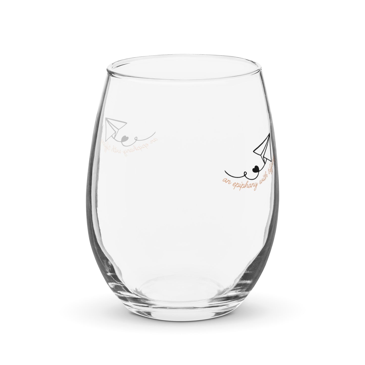 Stemless wine glass